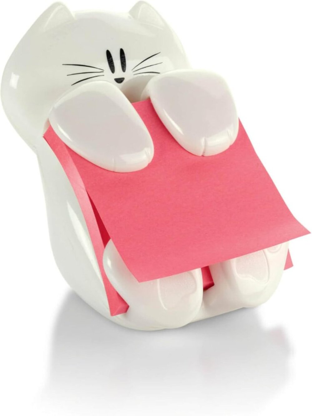 Note Dispenser, White Cat Design, 1 Dispenser, 1 Pad, 45 Sheets | Sticky Notes H